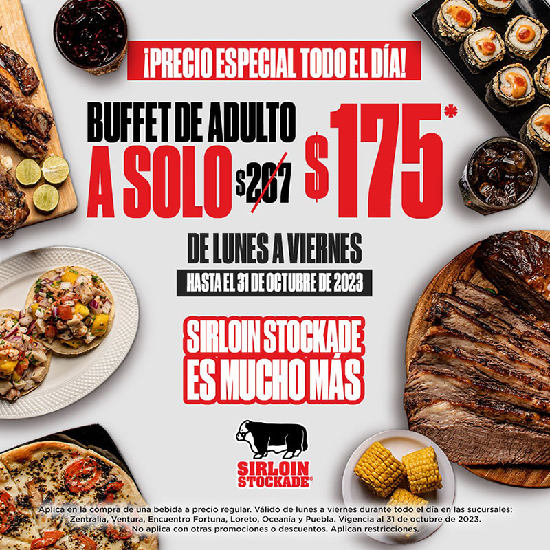 El mejor buffet de México Sirloin Stockade